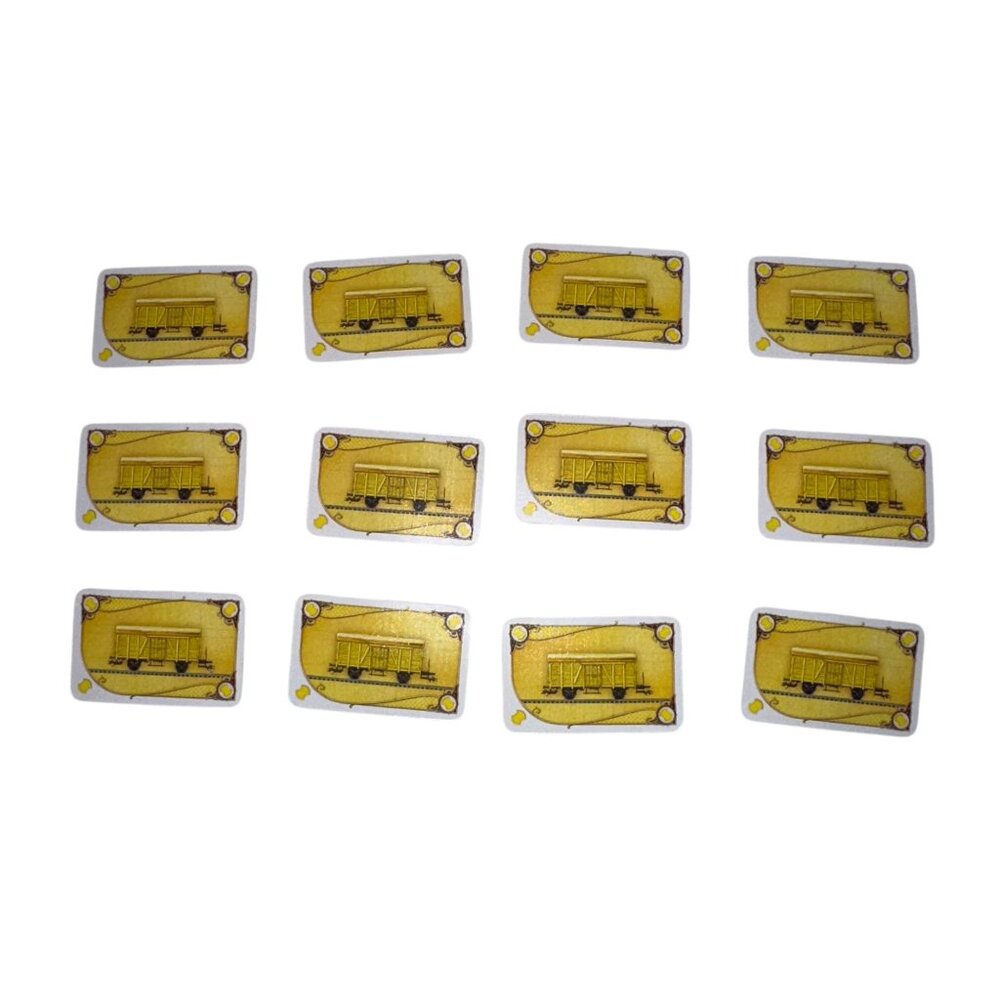Days of Wonder Ticket to Ride Set of 12 Yellow Reefer Car Train Cards Parts